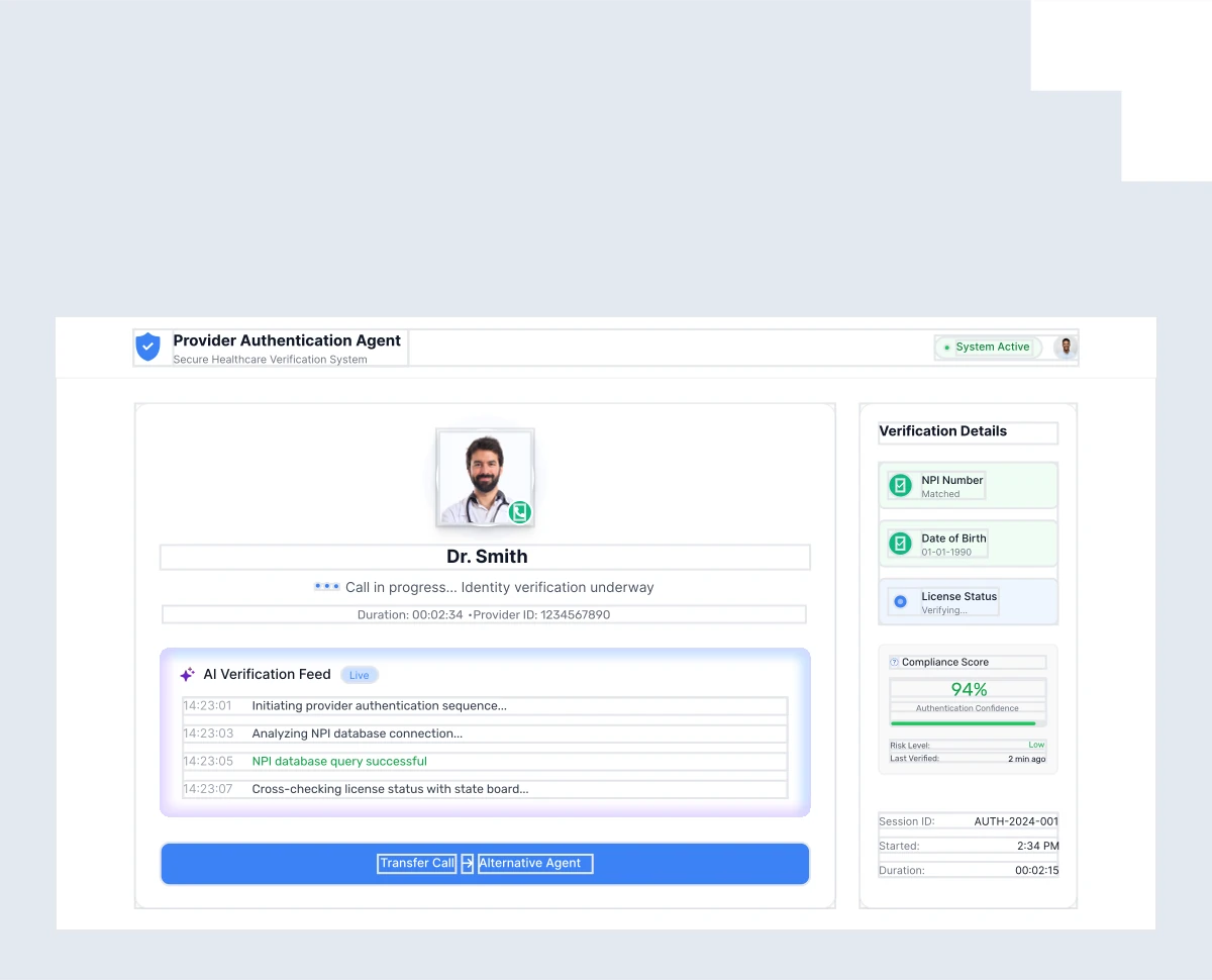 Provider Authentication Agent
