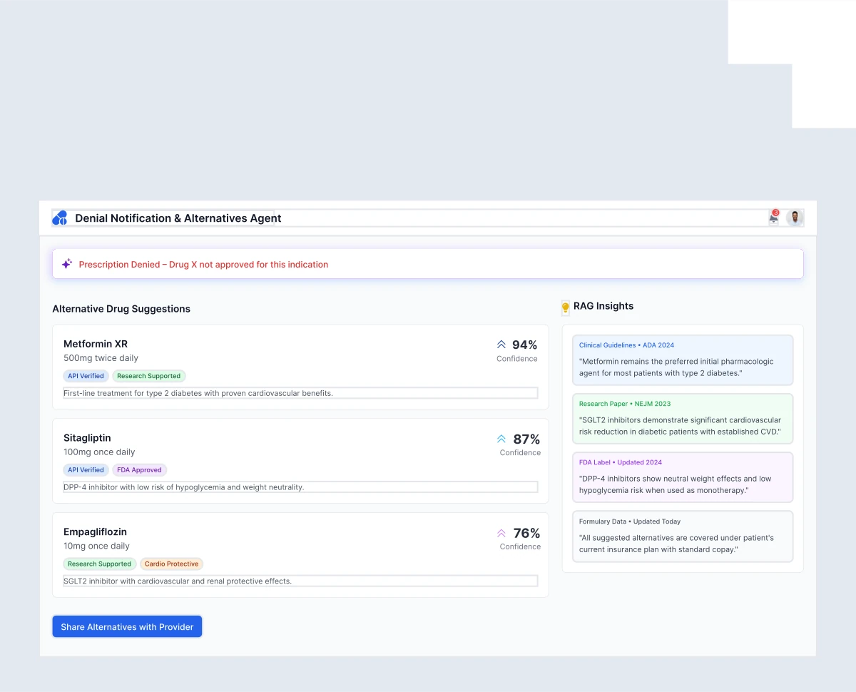 Denial Notification & Alternatives Agent
