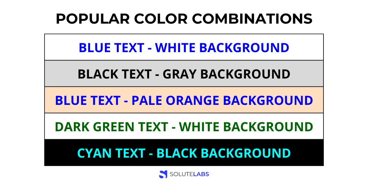 Popular Colour Combinations