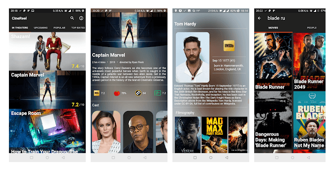 CineReel app built using Flutter