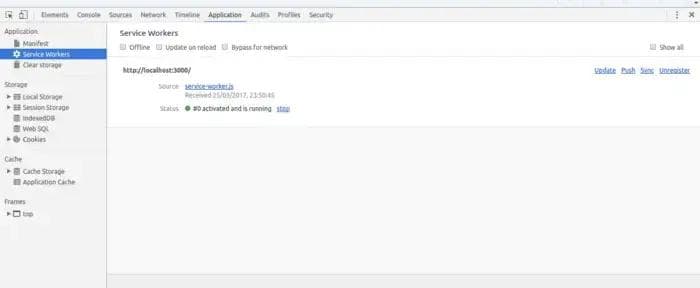 Check that the service worker’s status of your site has become ACTIVATED
