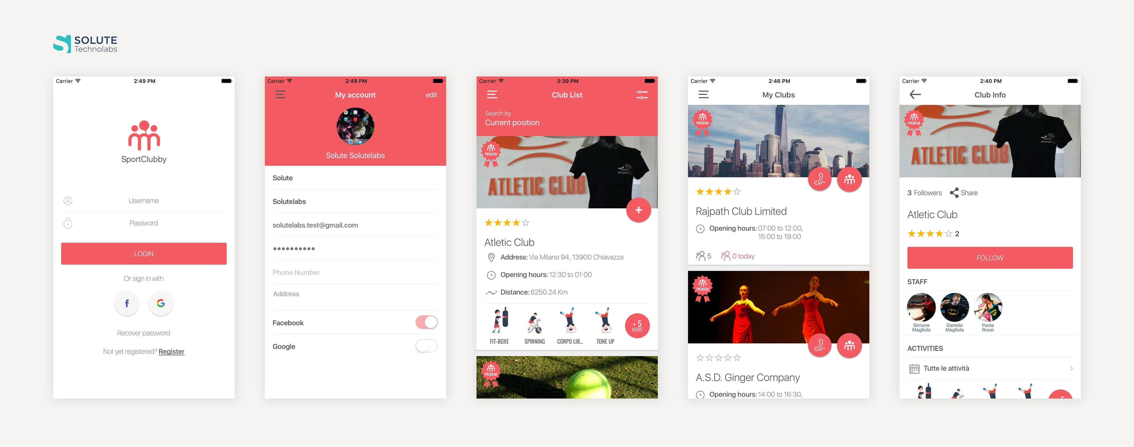 Sportsclubby ui