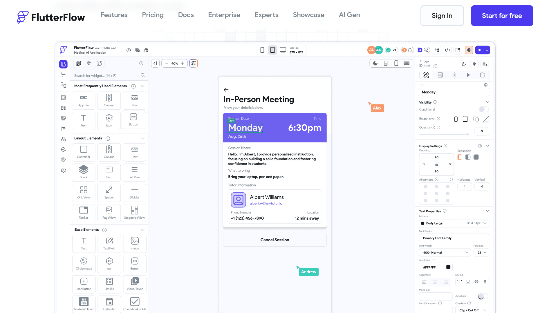 FlutterFlow Home Page