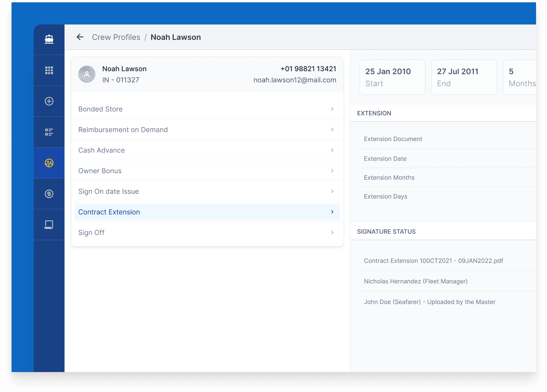 Relief and Contract App - Synergy Marine