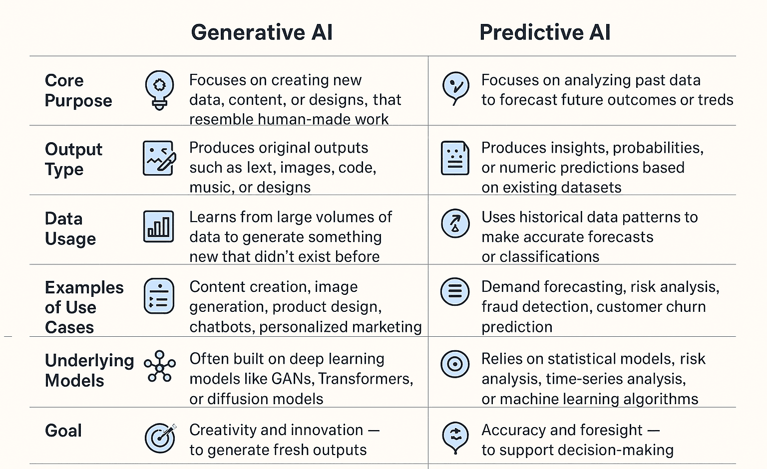 Generative AI vs Predictive AI