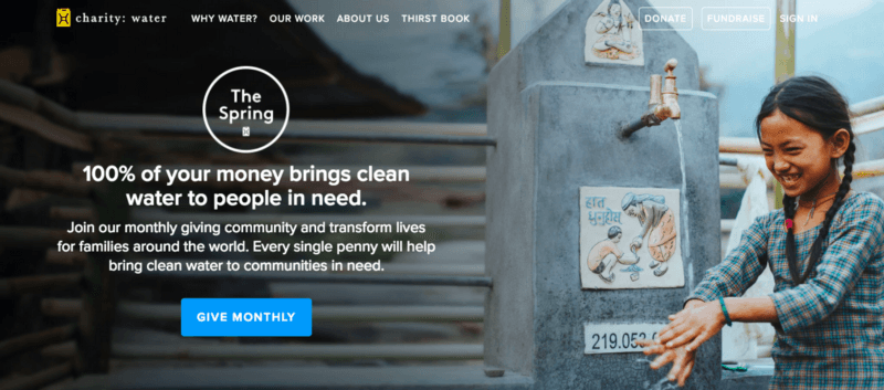 100% of your money brings clean water to people in need