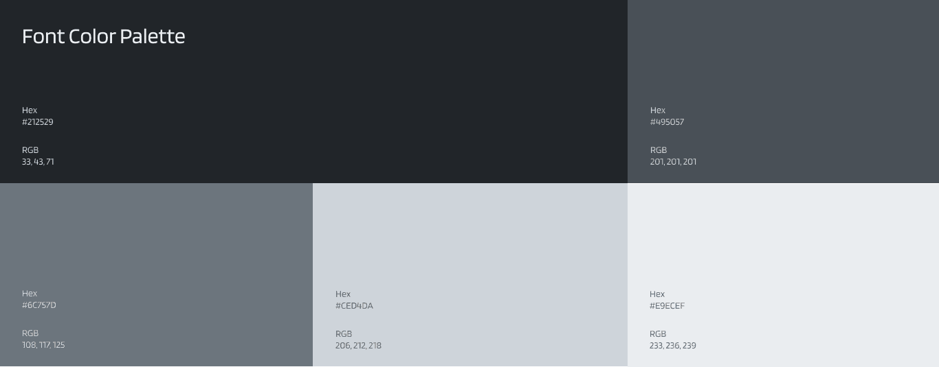 KOTC - Font Color Palette