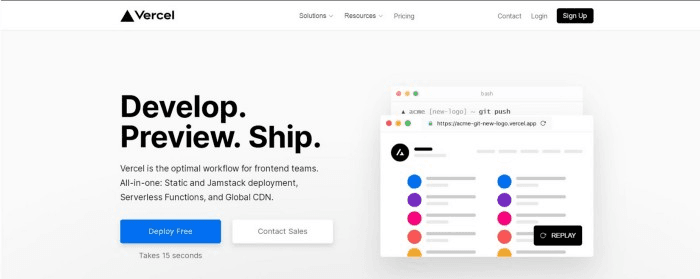 Next.JS vs Gatsby - example of Next.js website