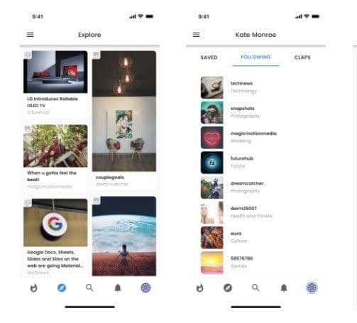 Top Flutter Apps - KlasterMe- Content Sharing