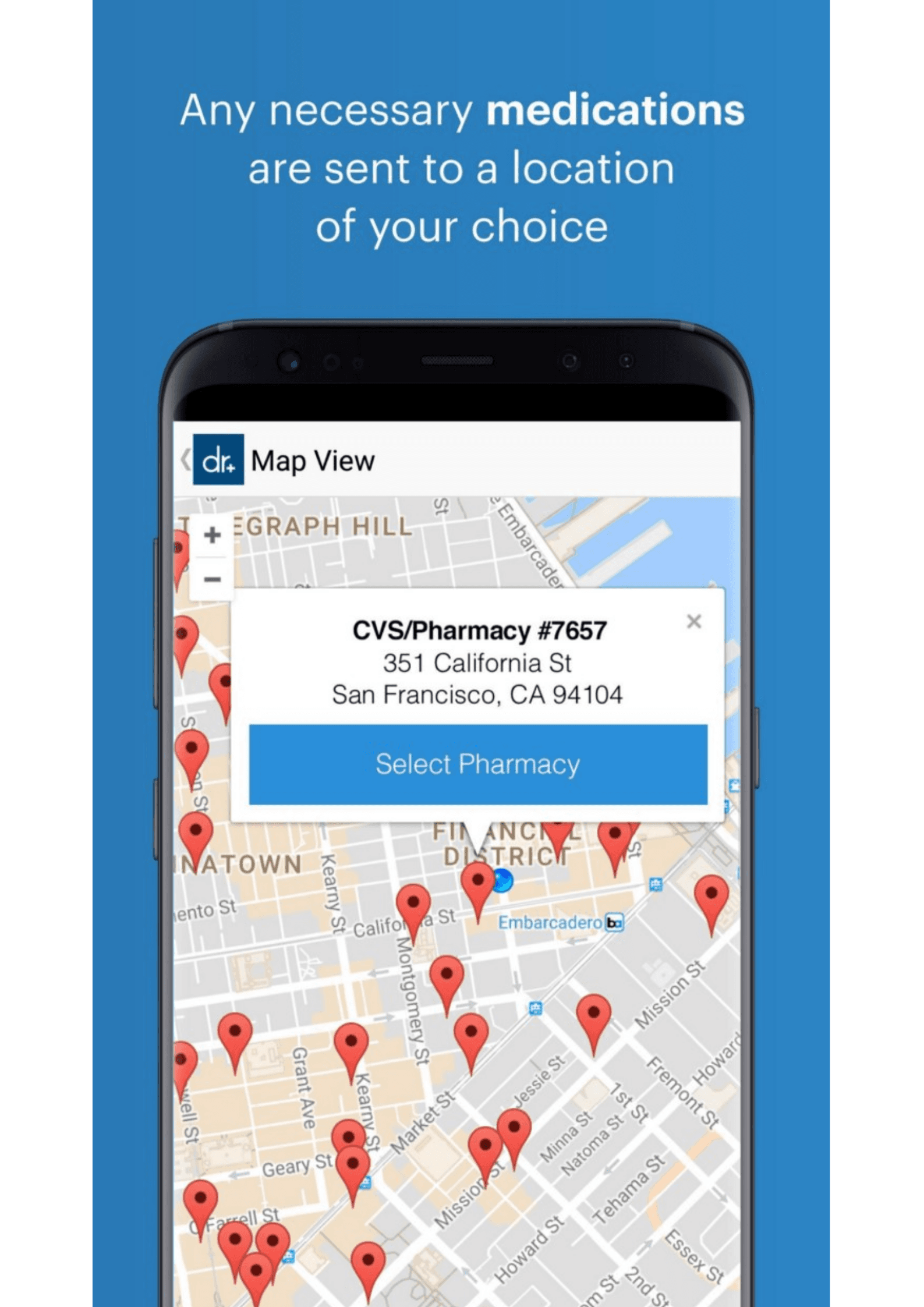 Doctor on Demand have used Google Maps to find the user's location.