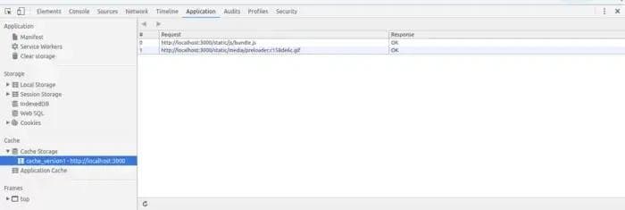 Check that the required resources have been cached under the specified cache name.